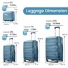 YONWAY 4 Piece Luggage Set, Expandable Carry On Luggage Set Hardshell, with TSA Lock & Spinner Wheels - 3 of 4