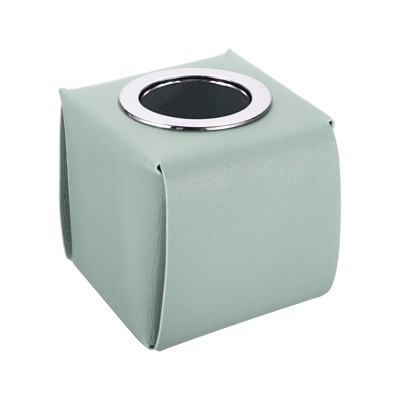 Unique Bargains Home Office Car PU Leather Napkin Dispenser Foldable Tissue Box Cover