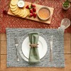 Design Imports Black/Off-White Tonal Recycled Cotton Slubby Rib Placemat Set/6 - 4 of 4