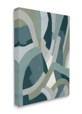 Stupell Industries Layered Curved Shapes Abstract Green Limestone