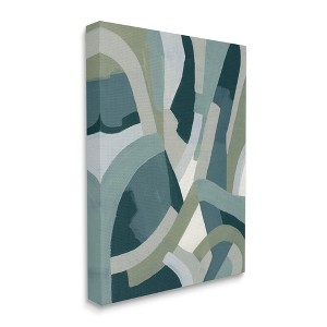 Stupell Industries Layered Curved Shapes Abstract Green Limestone - 1 of 4