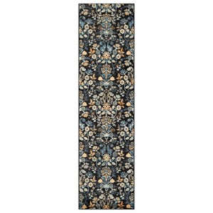 World Rug Gallery Black Multi Symmetrical Floral Indoor Area Rug - 1 of 4