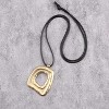 Chunky Necklaces for Women Leather Cord Necklace with Pendant Boho Long Sweater Necklace Vintage Jewelry - 4 of 4