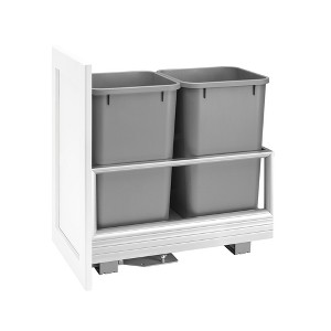 Rev-A-Shelf 5149 Series Double Aluminum Pull-Out Kitchen Waste Containers with Soft Open and Close Slides - 1 of 4