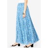 Jessica London Women's Plus Size Flowing Crinkled Maxi Skirt - 4 of 4