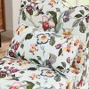 ORRD Green Flannel Dining Chair with Soft Cushion, Floral Pattern Armless Side Chair with Removable Waist Pillow for Kitchen & Living Room - 4 of 4