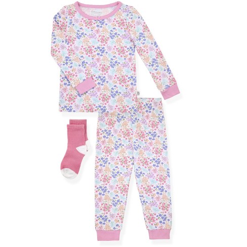 Sleep On It Infant Girls 2-piece Super Soft Jersey Snug-fit Pajama Set With  Matching Socks - Daisy Dreams, Size 12m : Target