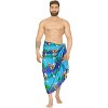 LA LEELA Men's Christmas Tree Holiday Vacation Xmas Party Swim Trunk Swimsuits Swimwear Gifts Sarong Pareo Beach Wrap One Size Blue - 2 of 4