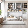 Merax All-in-One Twin Murphy Bed with Foldable Desk, White - 2 of 4