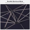 PURPLE LEAF Deluxe Aluminum Outdoor Patio Umbrella Square Cantilever Umbrellas - 3 of 4