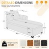 VANOMi 34.65" Boucle Chaise Lounge with Removable Pillow - 2 of 4