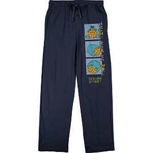 Sesame Street That's How Me Roll Men's Navy Sleep Pajama Pants - 1 of 4