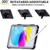 Waterproof protective case for iPad (A16) 11th generation 2025/10th generation 2022,IP68 waterproof rating,heavy-duty shockproof,Black - 4 of 4