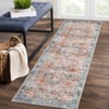 Indoor Vintage Floral Print Living Room Bedroom Area Rugs, Low Pile Non Slip Floor Carpet for Dining Room Office - 2 of 4
