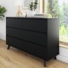 Max & Lily Solid Wood Scandinavian 6-Drawer Dresser - 2 of 4