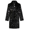 Sleep On It Boys Outer Space Plush Fleece Shawl Collar Robe with Matching Slippers - Black, Size: M 8/10 - 2 of 4