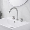 8 in. Widespread Double Handle High Arc Spout Bathroom Faucet in Matte Black - 4 of 4