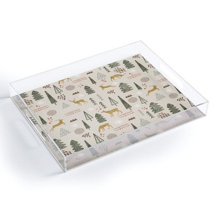 Marta Barragan Camarasa Deer Christmas forest Acrylic Tray - Deny Designs - 1 of 4