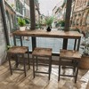 COWLOWN Long Dining Table Set with 3 Stools, Modern Kitchen Dining Set,  MDF & Metal Frame, 160lbs Table/220lbs Stool Load-Bearing - 4 of 4