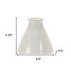 HomeRoots Set of Two White Bud Terracotta Table Vase - 3 of 4