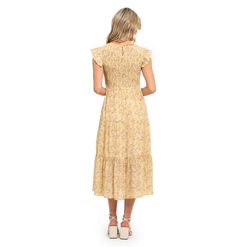 August Sky Women`s Smocked Tiered Dress, 3 of 10