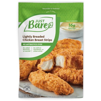 Just Bare Lightly Breaded Chicken Breast Strips - Frozen - 24oz
