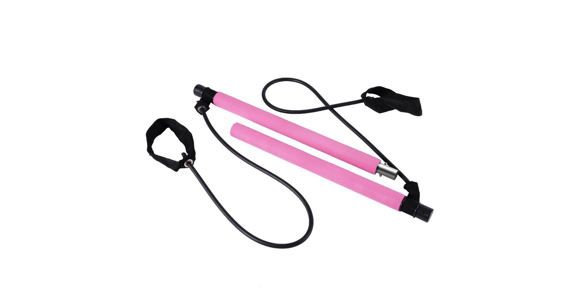 SWTROOM Pilates Bar with Foot Loop and Exercise Resistance Band
