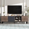 ChicFurnit TV Stands and Consoles Entertainment Center with Storage Cabinets and Open Shelf Media Console for Room, Brown, 70.86"*15.35"*19.88" - 4 of 4