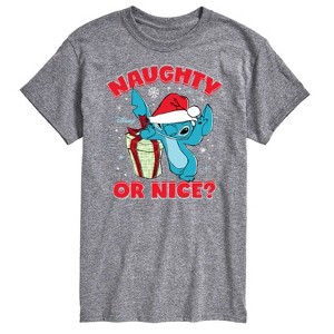 Men's - Lilo and Stitch - Naughty Or Nice Short Sleeve Graphic T-Shirt - 1 of 4