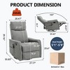 GDFStudio Briar Modern 360° Swivel Upholstered Heat Massage Manual Recliner with Rocker - 2 of 4