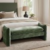 Donna Modern Chenille Fabric Upholstered Bench|ARTFUL LIVING DESIGN - 2 of 4