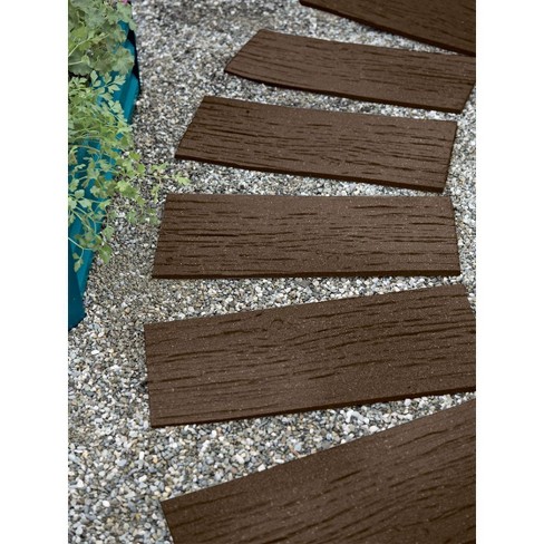 Gardeners Supply Company Recycled Rubber Walkway Railroad Tie Stepping Stone | Outdoor Garden Patio Decor & Lawn Pathway Landscaping Stepping Blocks | Eco-Friendly Garden Decor - 23-1/4"L x 9-1/2" W - image 1 of 4