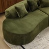 Mocamel Modern Minimalist Curved Modular Sofa: High-Density Plush, Skin-Friendly, Perfect Multi-Person Leisure Seating for Living Rooms - 4 of 4