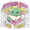 Juniors Womens Star Wars The Mandalorian The Child Stronger Than You Think T-Shirt - 2 of 4