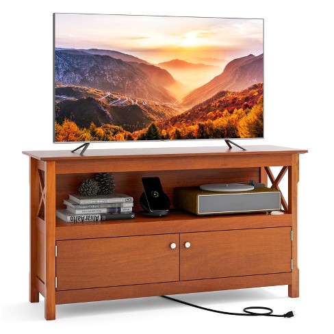 Tangkula Tv Free Standing Wooden Cabinet Console Media Organizer Home Furniture Target