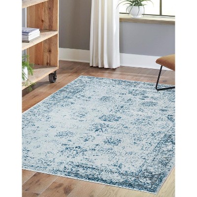 Unique Loom Sofia 4 ft Runner Gray Area Rug