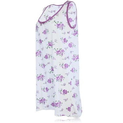 JEFFRICO Womens Sleeveless Nightgowns Sleepwear Soft Pajama Dress Nightshirts