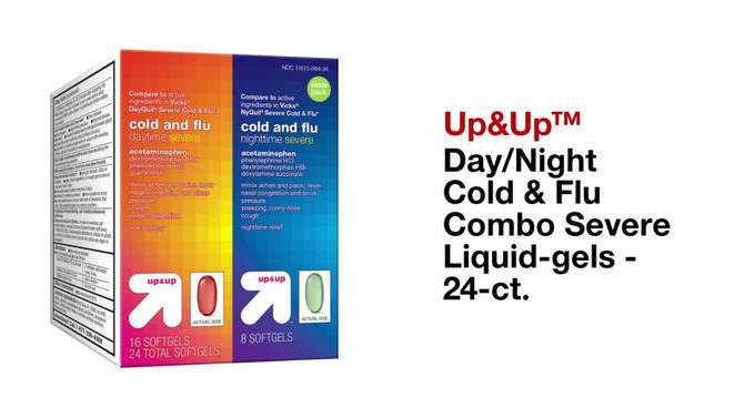 Day/Night Cold &#38; Flu Combo Severe Softgels - 24ct - up &#38; up&#8482;, 2 of 6, play video