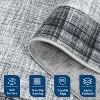 Washable Runner Rug Plaid Border, Non-Slip Low Pile Neutral Carpet, Stain Resistant Soft Rug for Hallway Entryway Kitchen - 3 of 4