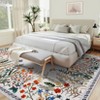 Coolmee Area Rugs for Living Room Floral Washable Rug Soft Boho Non-Slip Carpet Indoor Floor Carpets for Bedroom Dining Room - 4 of 4