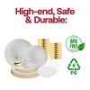 Smarty Had A Party Gray w/ Gold Organic Plastic Tableware Set - 120 Sets - 4 of 4