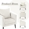 29.9"LOVMOR Barrel Chair, Chenille Accent Chair, Fabric Armchair Club Chair,Upholstered Arm Chair with Solid Wood Legs - 3 of 4