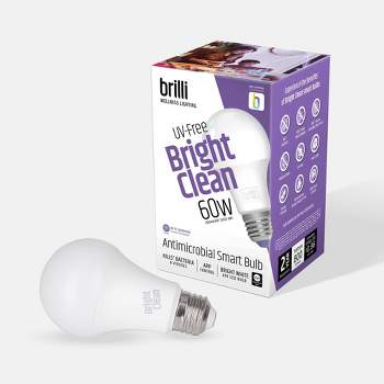 Brilli Wellness A19 60W E26 Lighting Bright Cleaning Smart LED Light Bulb