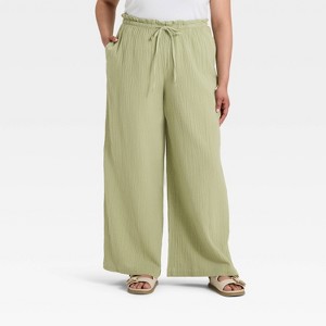 Women's High-Rise Wide Leg Pull-On Pants - Universal Thread™ - 1 of 3