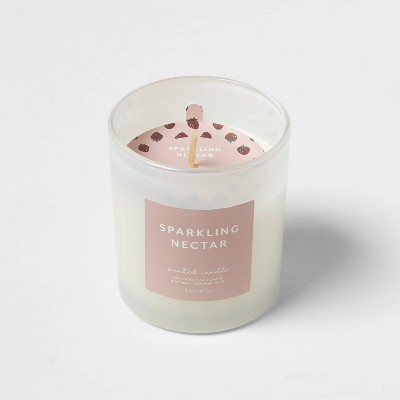5oz Sparkling Nectar Glass Jar Candle White - Room Essentials™