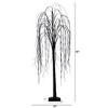 Nearly Natural 5-ft Pre-Lit Halloween Black Willow Artificial Fall Tree with 144 Orange and Purple LED Lights - 2 of 4