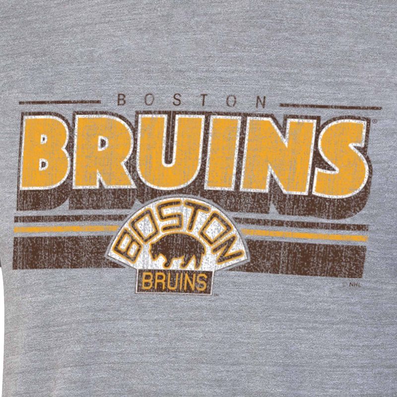 NHL Boston Bruins Men&#39;s Gray Vintage Tri-Blend T-Shirt, 3 of 4
