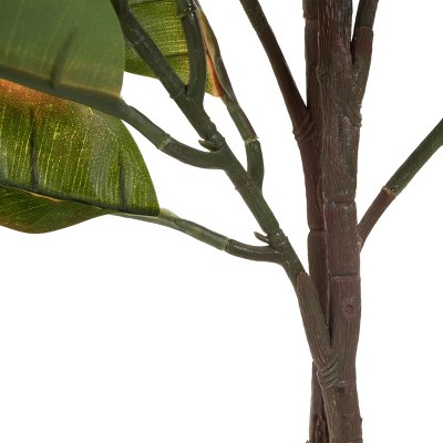 Lush Green 54" Faux Rubber Floor Plant in Durable Pot