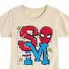 Girls' - Marvel - Friendly Spidey Mascot Fitted Short Sleeve Graphic T-Shirt - 2 of 4