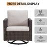 Buenhomino Patio Furniture Set Outdoor High Back Swivel Rocker Patio Chairs, 5PCS Wicker Conversation Set for Deck Yard and Poolside - 4 of 4